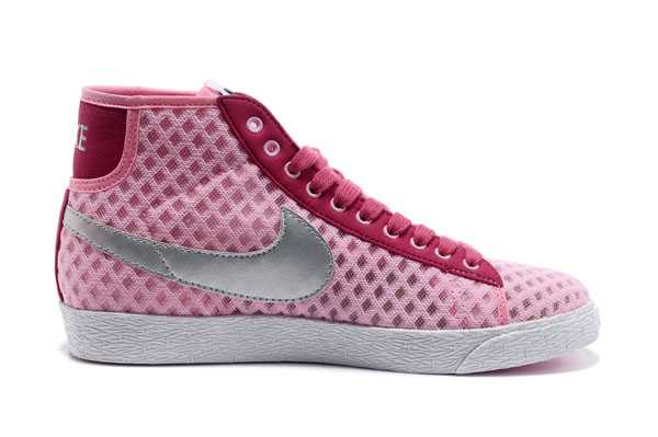 nike blazer high classic 2013 net high pink gray de la porcelaine